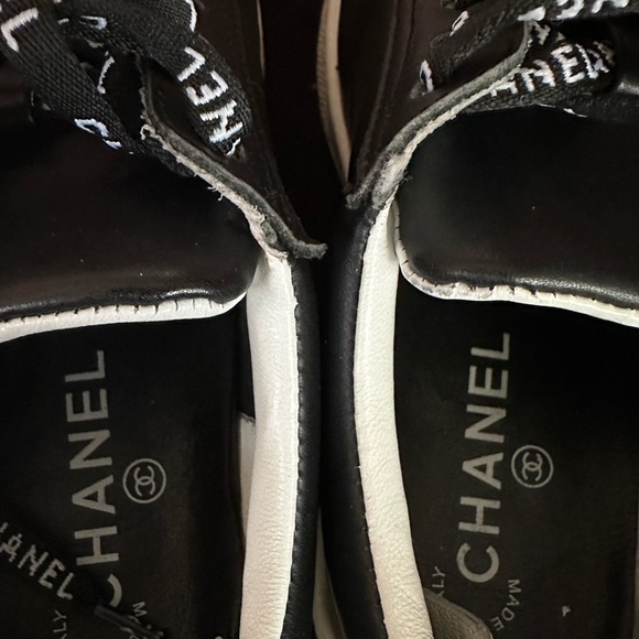 CHANEL Black and White Sneakers - Picture 13 of 16
